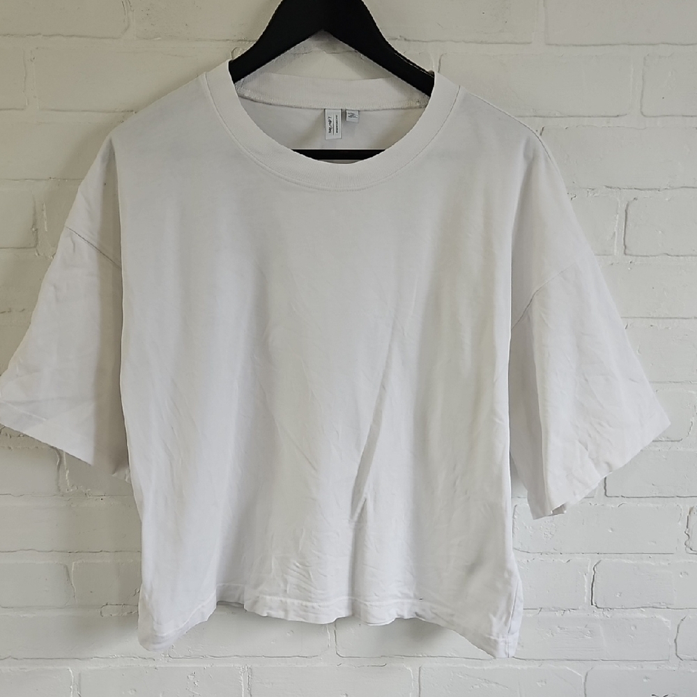 & Other Stories White Boxy Short Sleeve T-Shirt